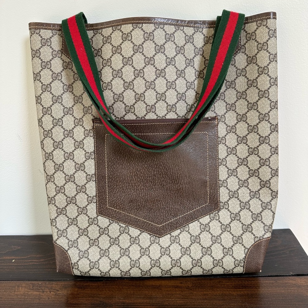Vintage Monogram Canvas GUCCI Tote 🌸